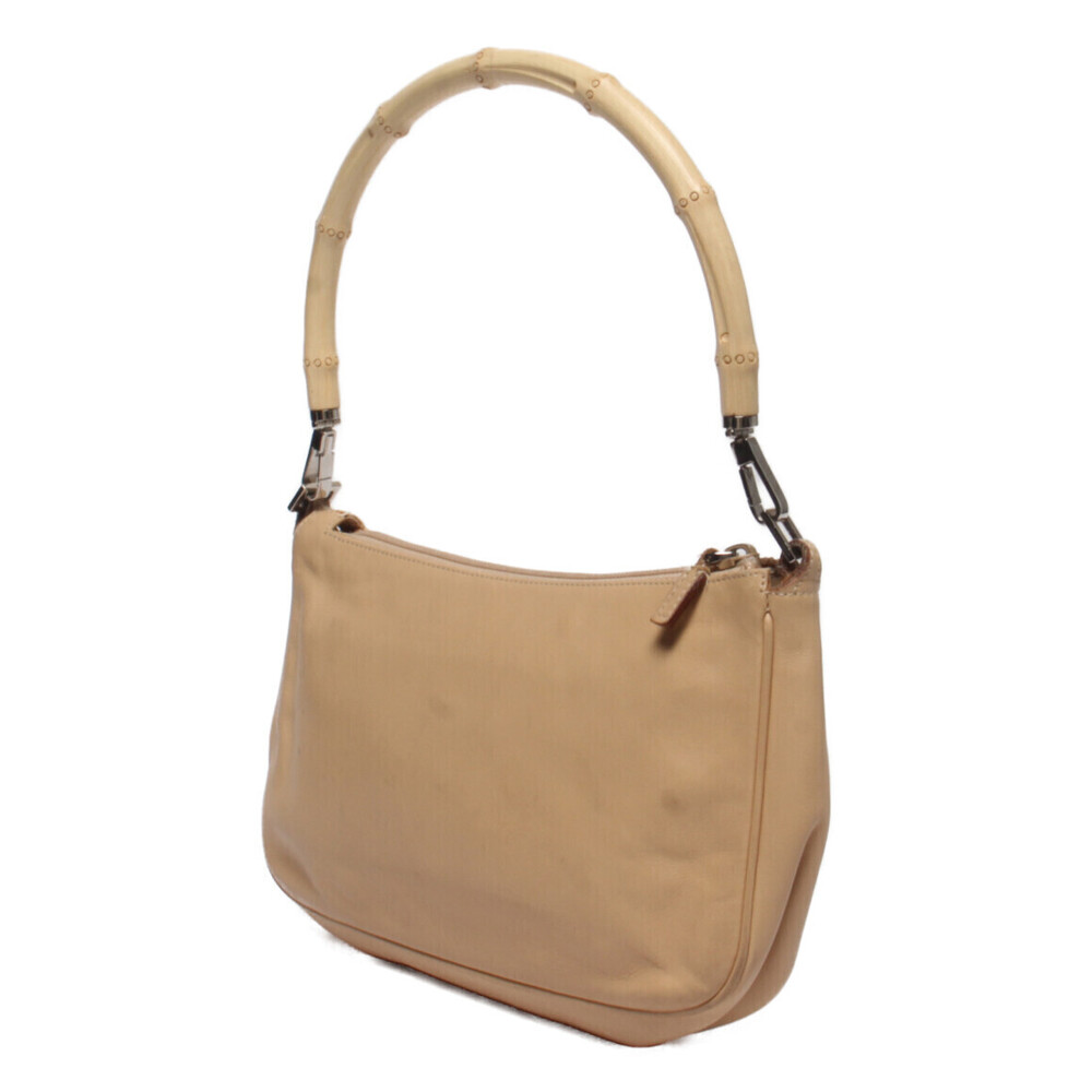 Gucci Leather Bamboo Handle Shoulder Handbag Bag Top